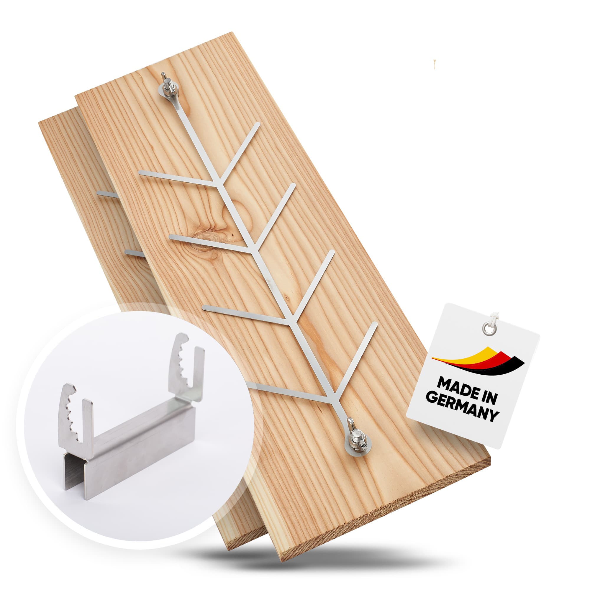 Flammlachsbrett Lärche Standard – robust & regional