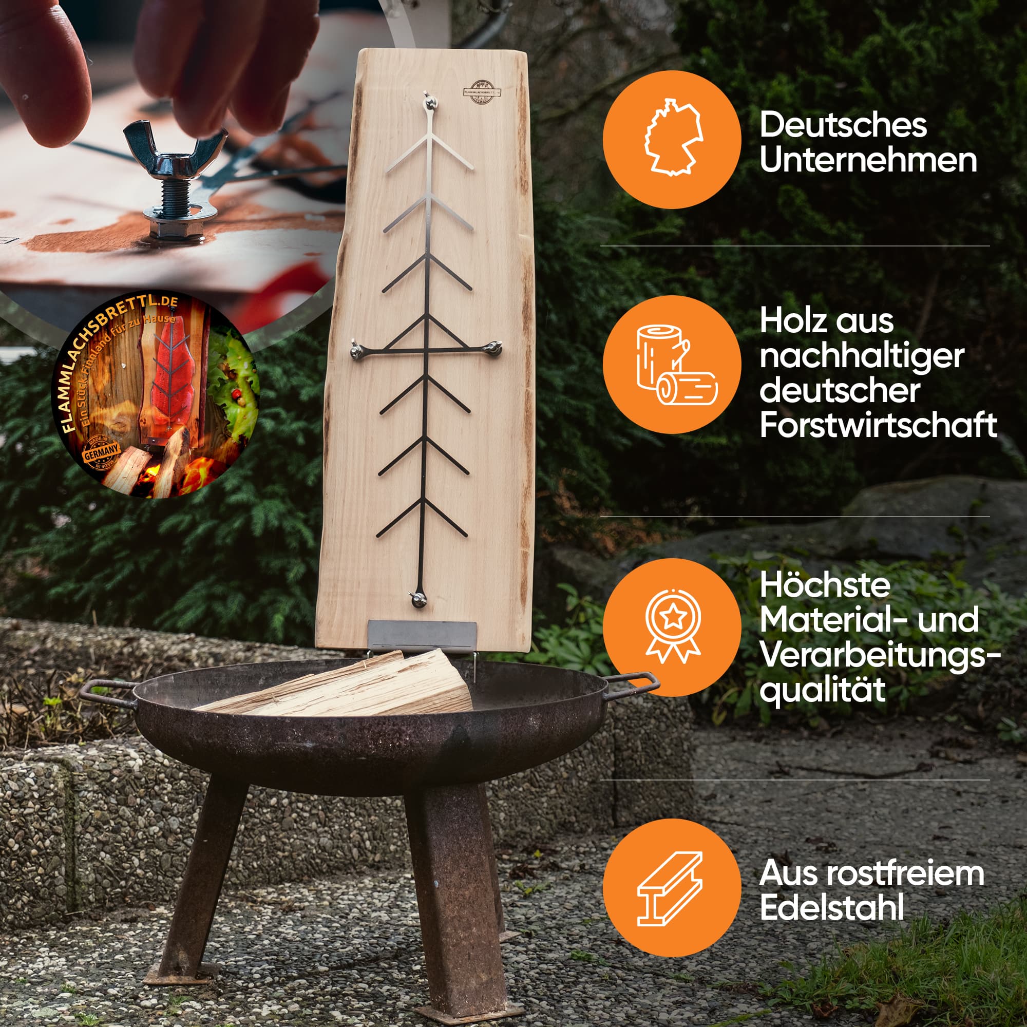 Flammlachsbrett Buche XXL Erfahrungen & Bewertungen