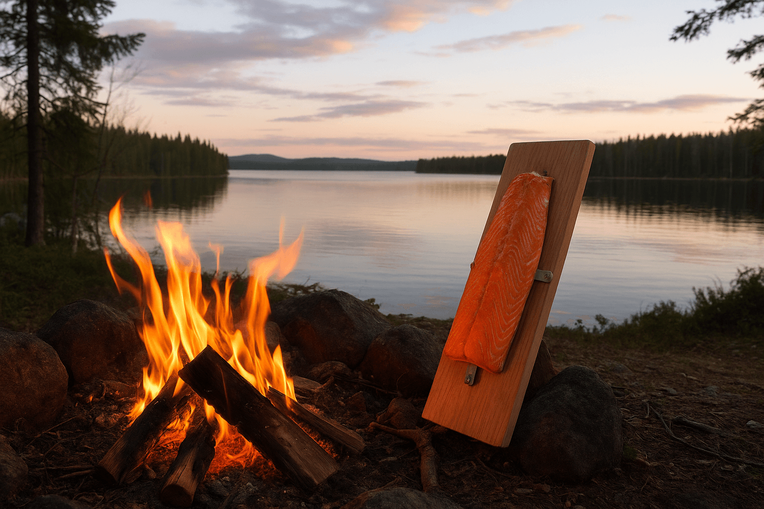Flammlachsbrett – traditionell wie in Finnland 🔥